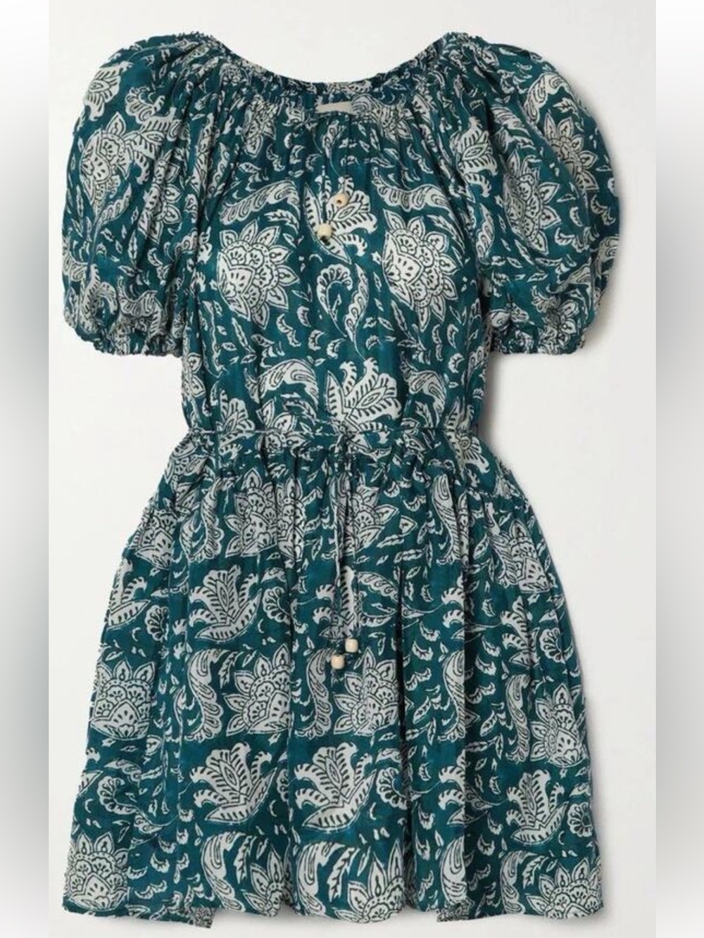 Hannah Artwear Chiara Belted Tiered Floral-print Silk Mini Dress size M (2)